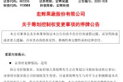 伊犁哈萨克明日停牌！又一A股，筹划控制权变更